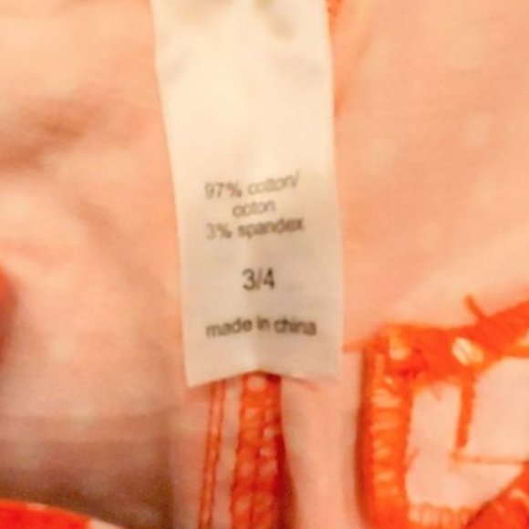 Maurices Orange with White Polka Dot Mid-Rise Shorts Size 3/4 NWT - Picture 6 of 6